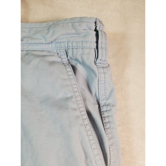 IZOD Saltwater Shorts Mens Size 42 Light Blue Cotton Medium Wash Slash Pockets - Picture 7 of 16